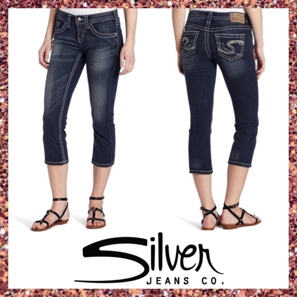 Silver Jeans Denim - Silver Dark Wash Aiko Crop Capri Denim Jeans 29 8
